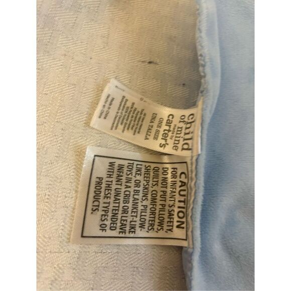 Carters infant blankie blue bear rattle new 14x14 replacement - Picture 5 of 9